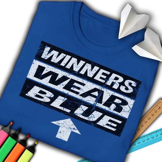 Winners Wear Blue T-Shirt