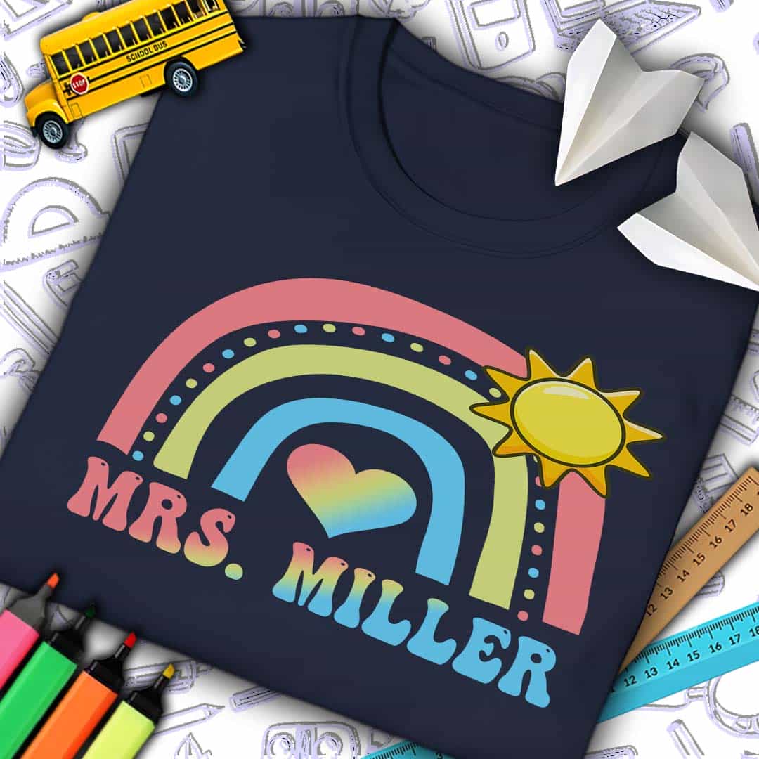 Custom Rainbow Sun T-Shirt