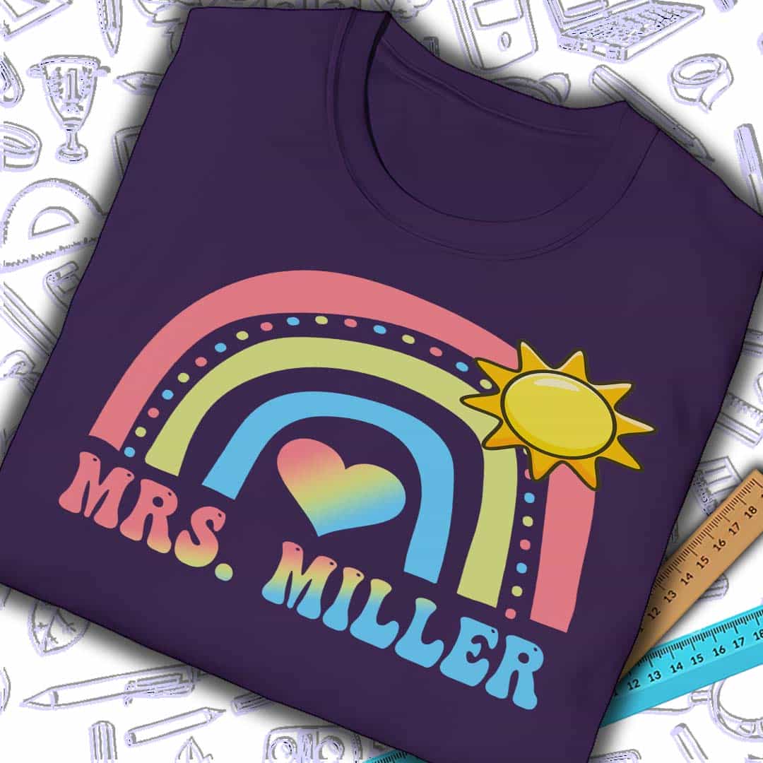 Custom Rainbow Sun T-Shirt