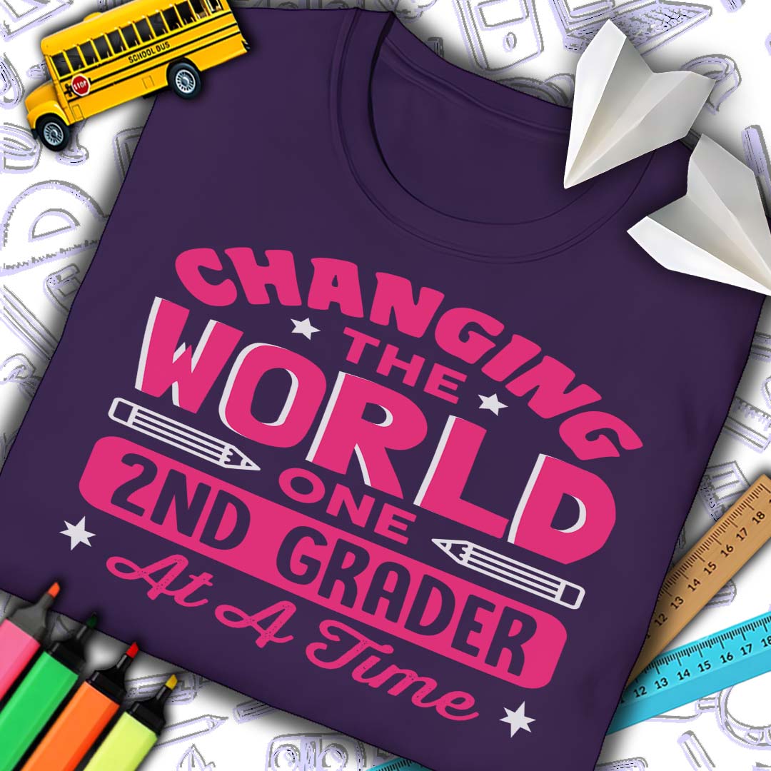 Changing The World 2nd Grade T-Shirt