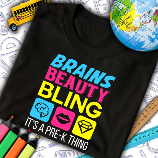 Brains Beauty Pre-K Thing T-Shirt