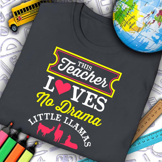 Teacher No Drama Llamas T-Shirt